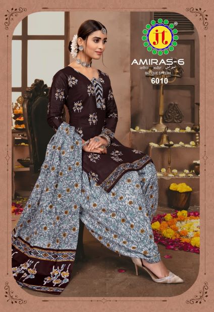 JT Amiras Vol-6 Cotton Designer Patiyala Dress Material